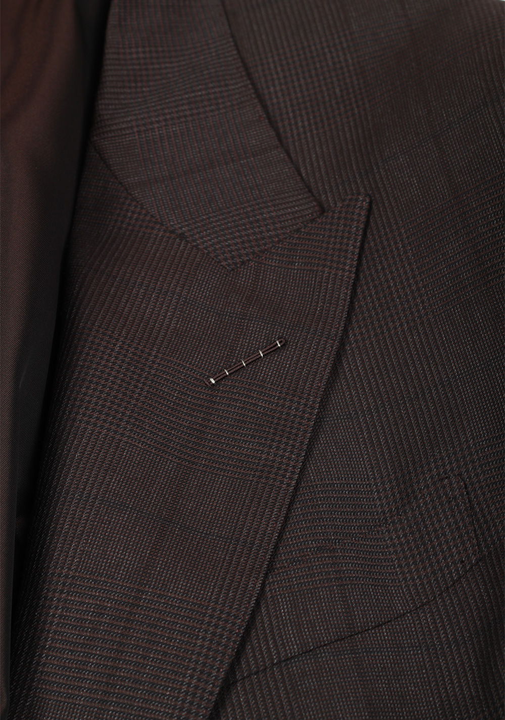 TOM FORD Shelton Checked Brown Suit | Costume Limité