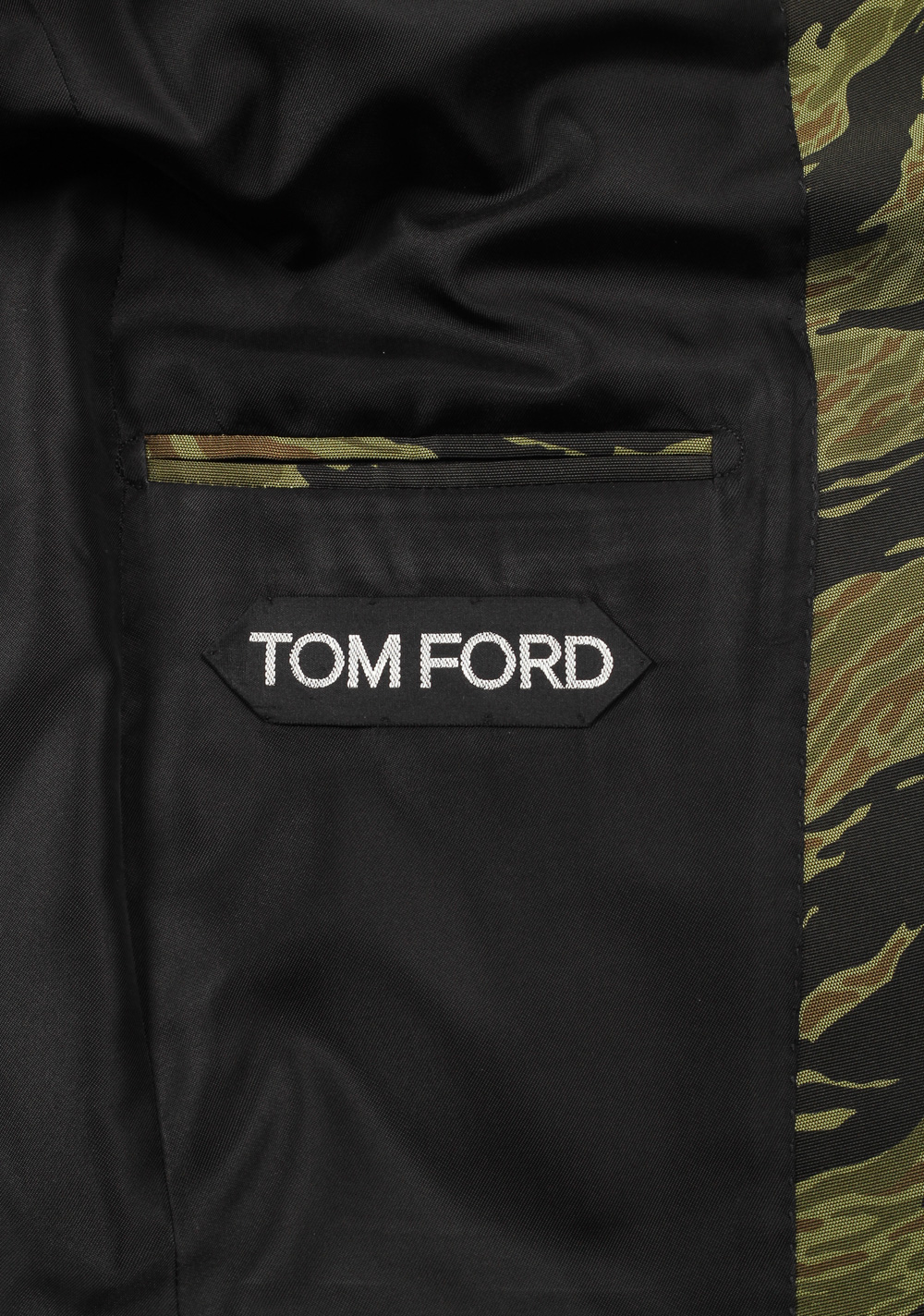 TOM FORD Atticus Green Camouflage Silk Sport Coat | Costume Limité