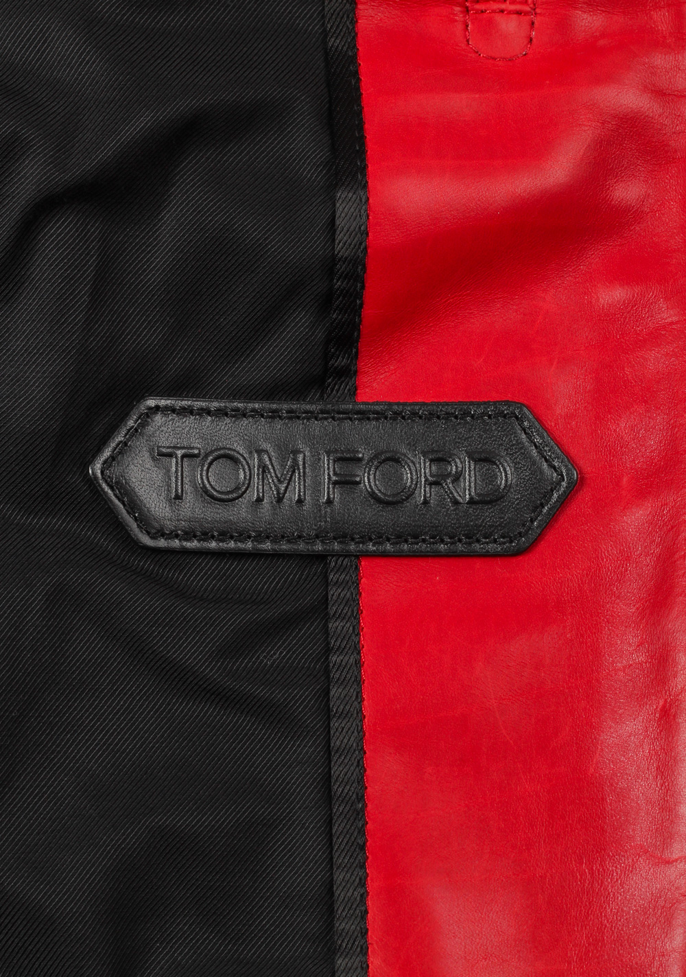 TOM FORD Red Leather Jacket Coat Size 48 / 38R U.S. Outerwear | Costume Limité