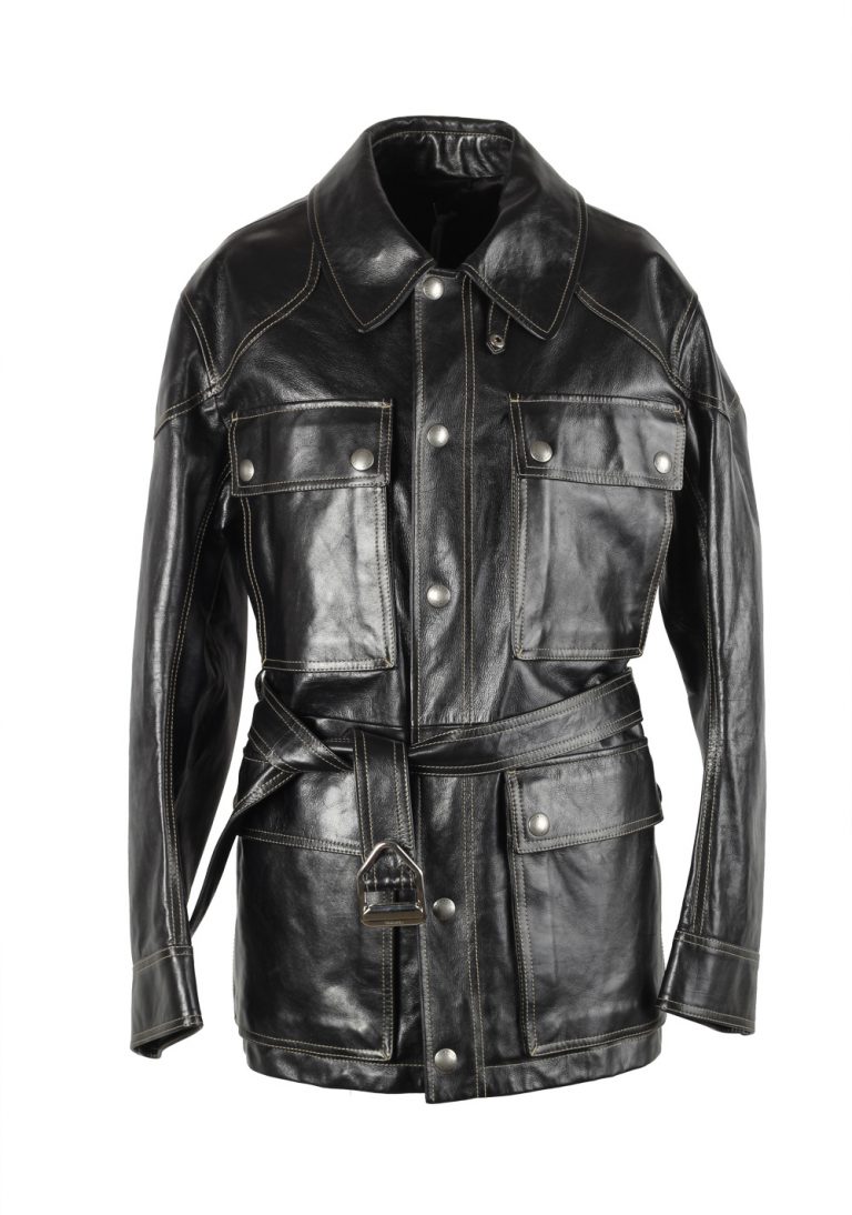 TOM FORD Black Leather Field Jacket Coat Size 48 / 38R U.S. Outerwear - thumbnail | Costume Limité