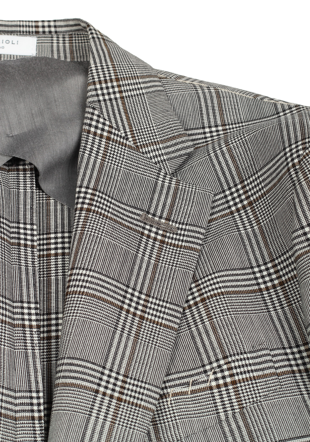 Boglioli 69 Gray Checked Suit Size 48 / 38R U.S. | Costume Limité