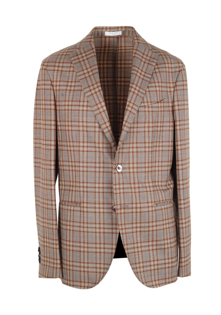 Boglioli K Jacket Brown Checked Suit Size 48 / 38R U.S. - thumbnail | Costume Limité