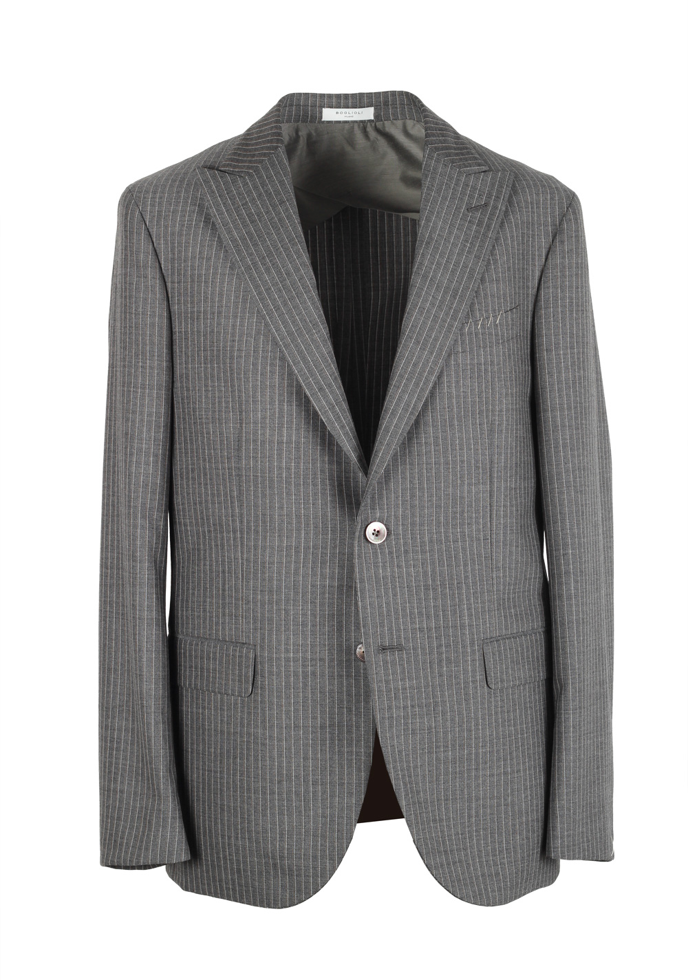 Boglioli 69 Gray Striped Suit Size 50 / 40R U.S. | Costume Limité