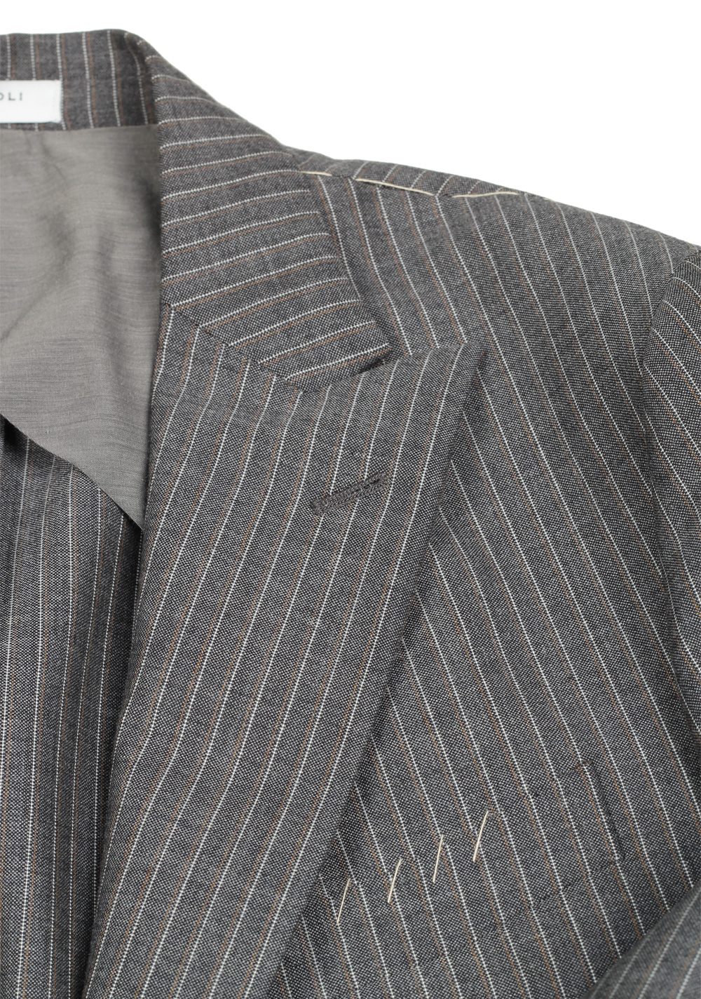 Boglioli 69 Gray Striped Suit Size 50 / 40R U.S. | Costume Limité