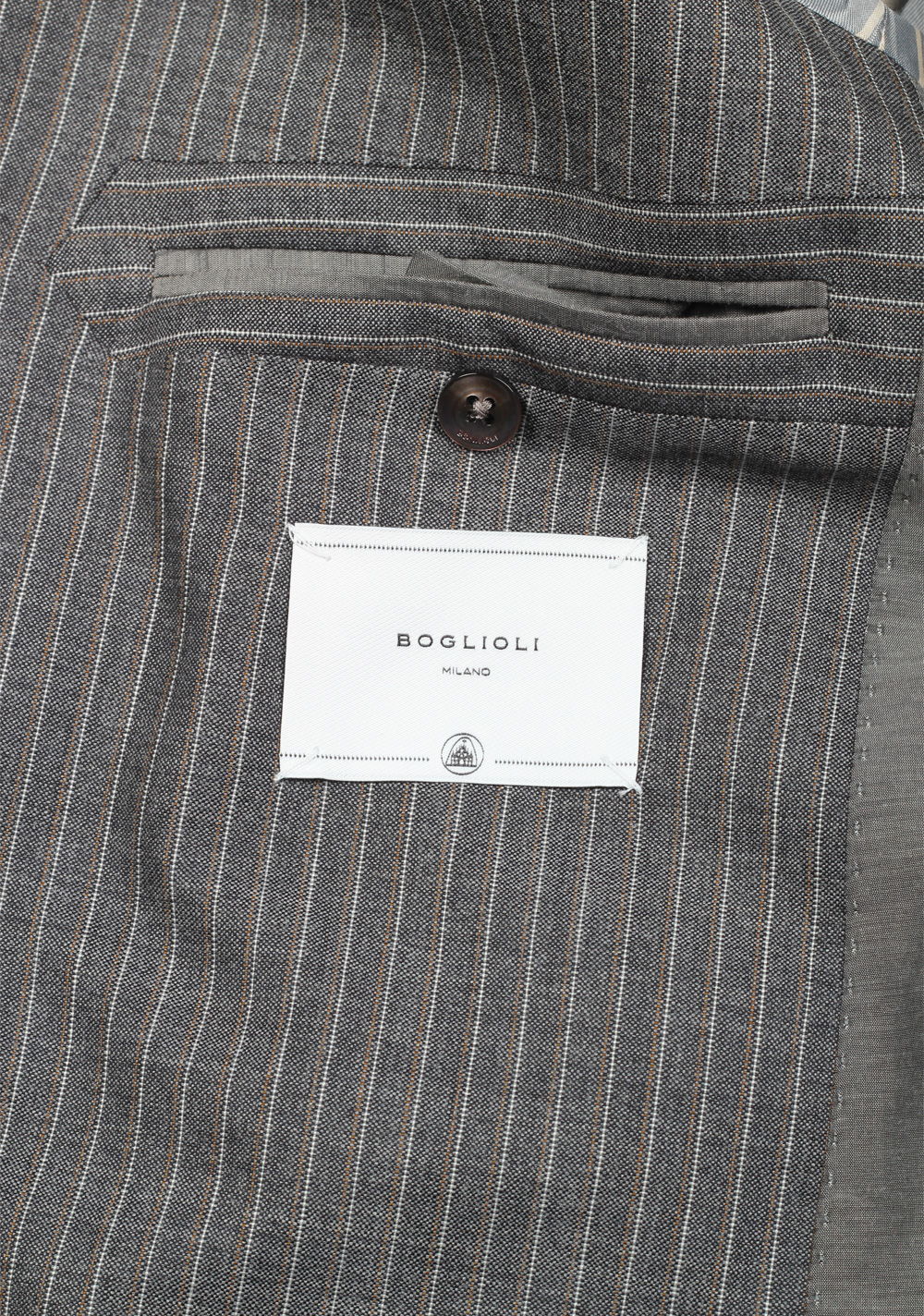 Boglioli 69 Gray Striped Suit Size 50 / 40R U.S. | Costume Limité