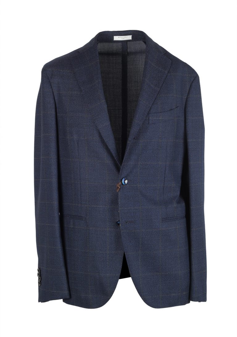 Boglioli K Jacket Blue Checked Suit Size 48 / 38R U.S. - thumbnail | Costume Limité