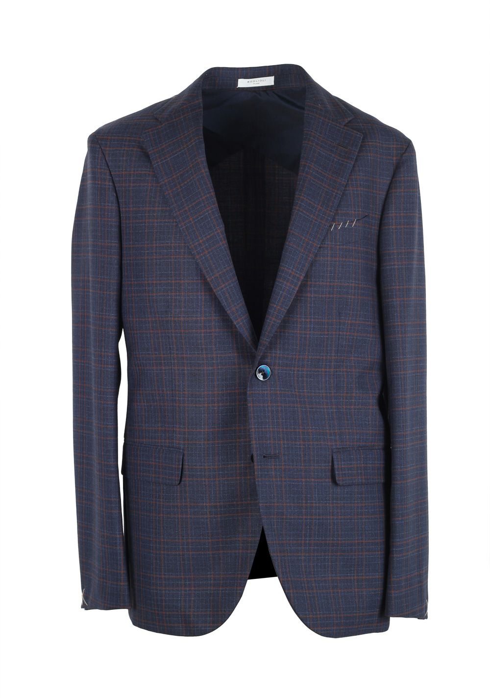 Boglioli 69 Blue Checked Suit Size 48 / 38R U.S. | Costume Limité
