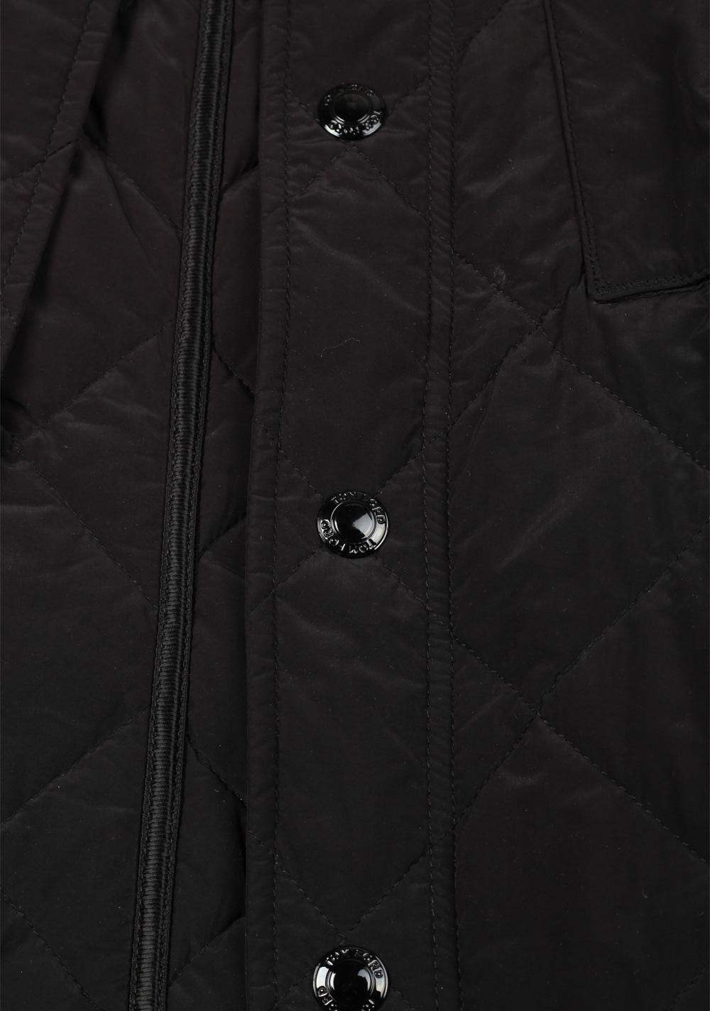 TOM FORD Black Quilted Jacket Coat Size 48 / 38R U.S. Outerwear | Costume Limité