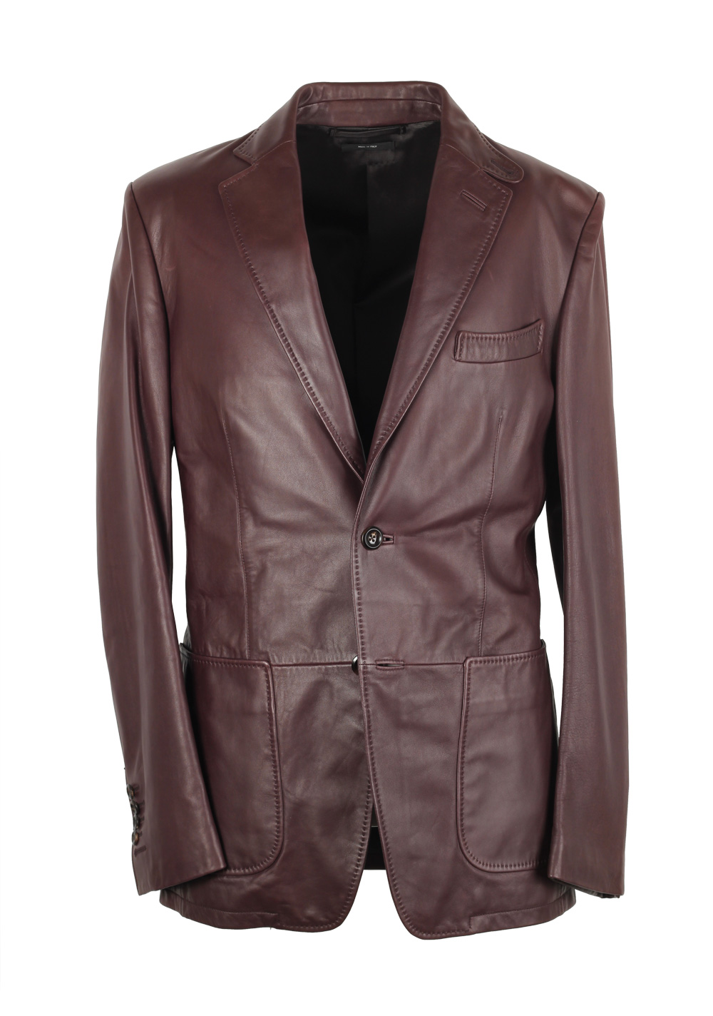 TOM FORD Brown Nappa Leather Jacket Coat | Costume Limité