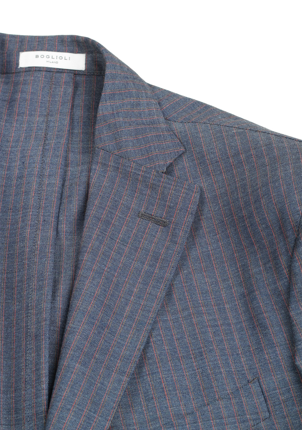 Boglioli K Jacket Blue Striped Suit Size 50 / 40R U.S. | Costume Limité