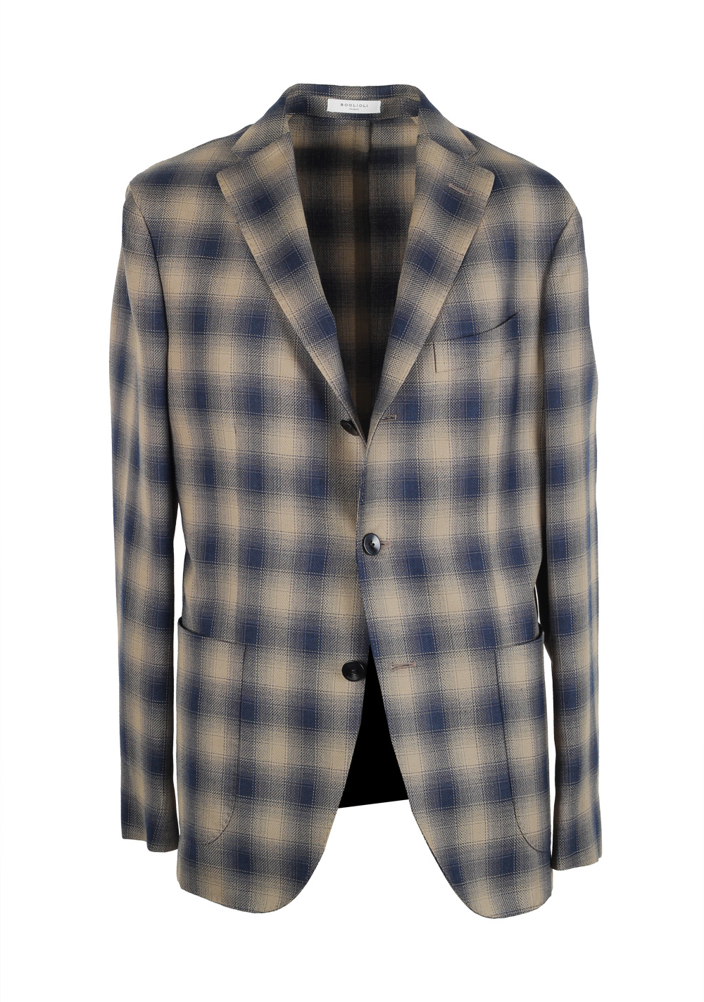 Boglioli K Jacket Beige Blue Checked Sport Coat | Costume Limité
