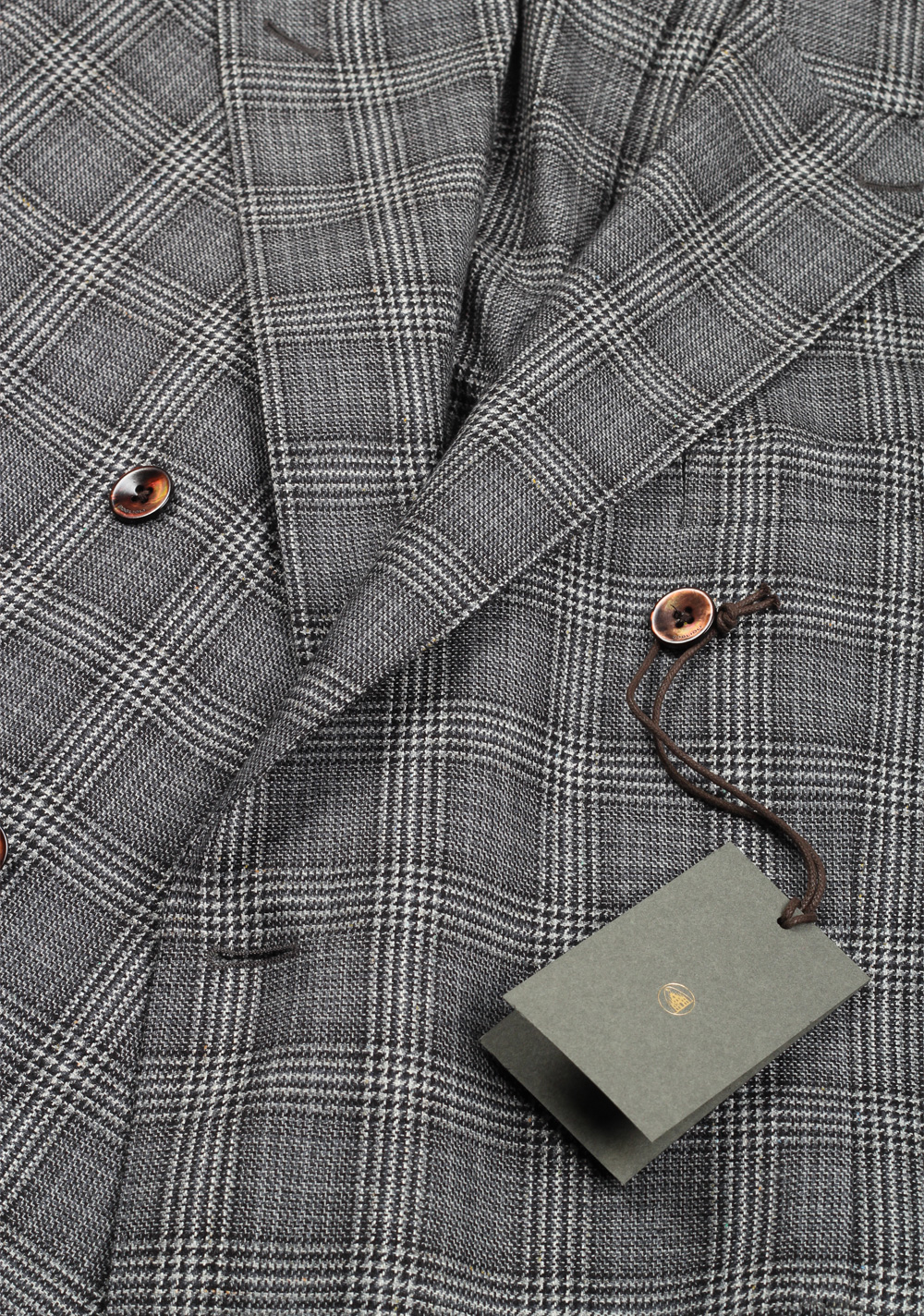 Boglioli K Jacket Gray Double Breasted Checked Sport Coat | Costume Limité