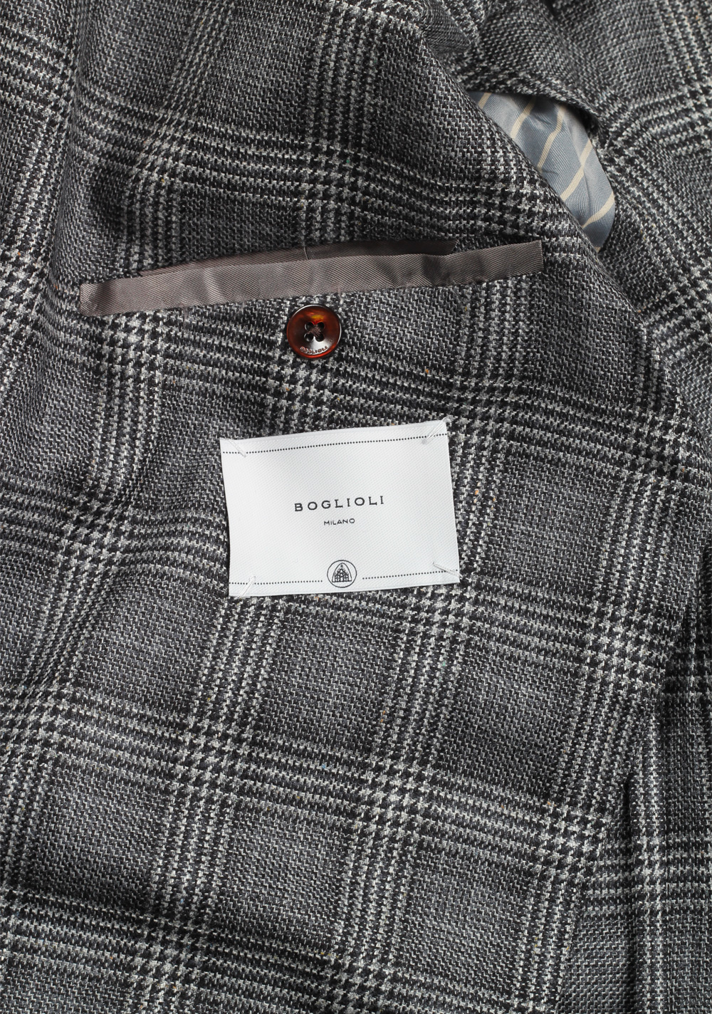 Boglioli K Jacket Gray Double Breasted Checked Sport Coat | Costume Limité