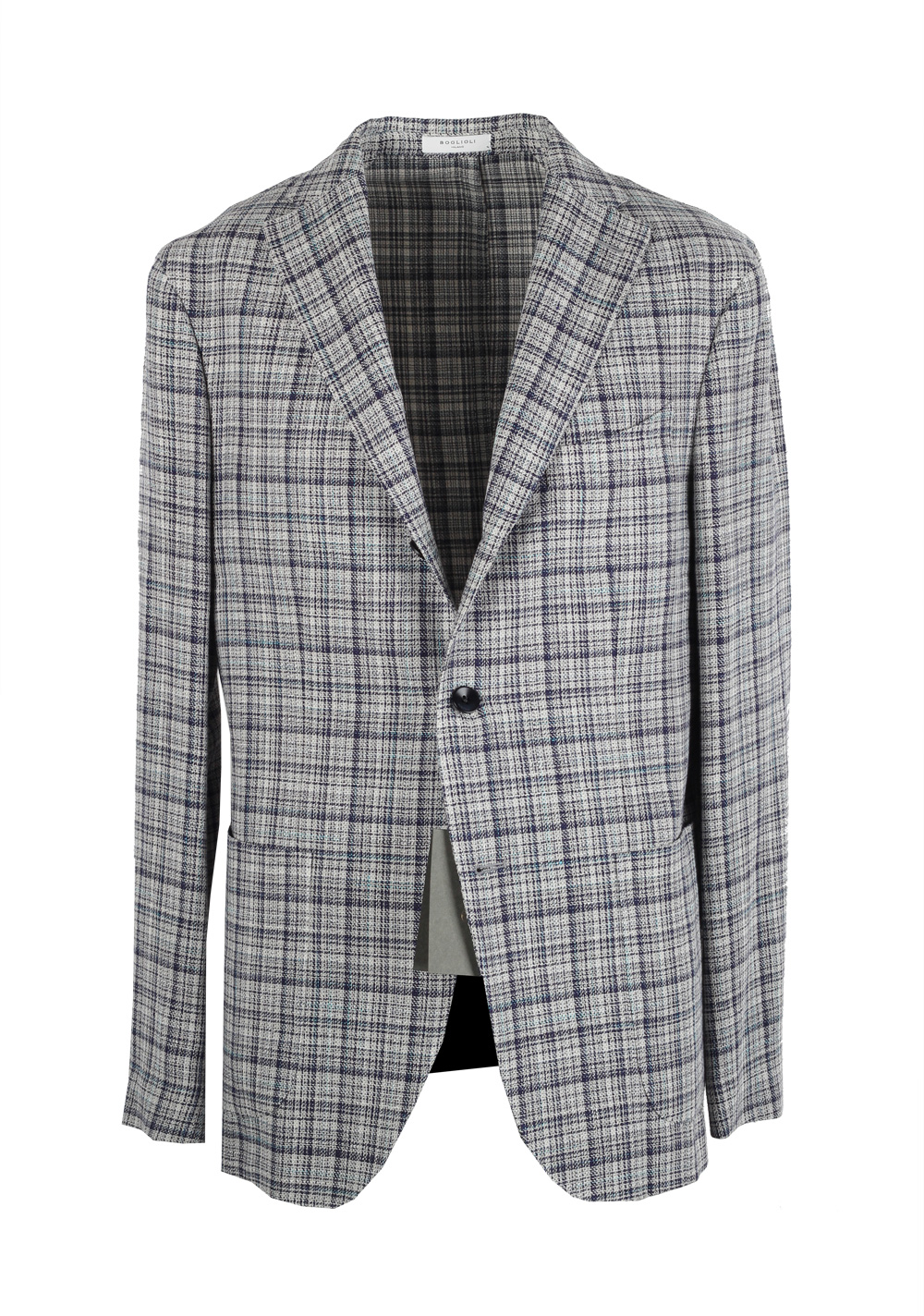 Boglioli K Jacket Beige Blue Checked Sport Coat | Costume Limité