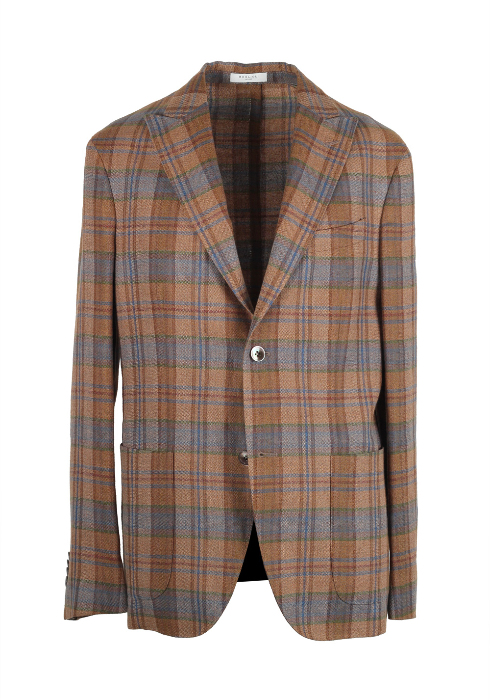 Boglioli K Jacket Brown Checked Sport Coat Size 48 / 38R U.S. | Costume Limité