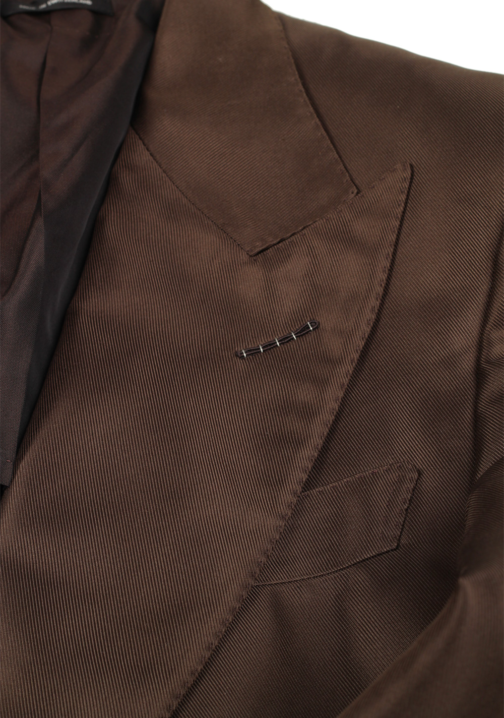 TOM FORD Atticus Brown Suit Size 46 / 36R U.S. In Silk | Costume Limité