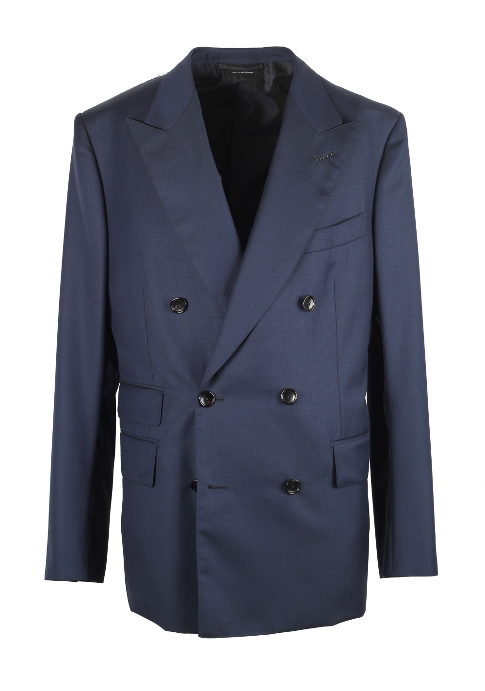TOM FORD Shelton Double Breasted Blue Sport Coat Size 52 / 42R U.S. | Costume Limité