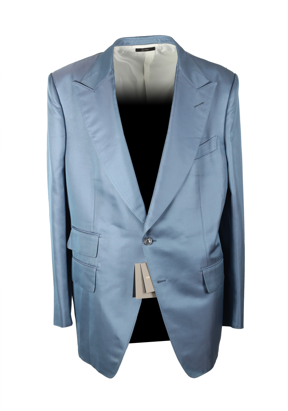 TOM FORD Atticus Blue Sport Coat Size 58 / 48R U.S. In Silk Blend | Costume Limité