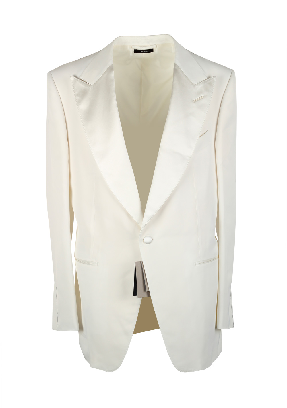 TOM FORD Atticus Off White Signature Tuxedo Dinner Jacket Size 54 / 44R U.S. | Costume Limité