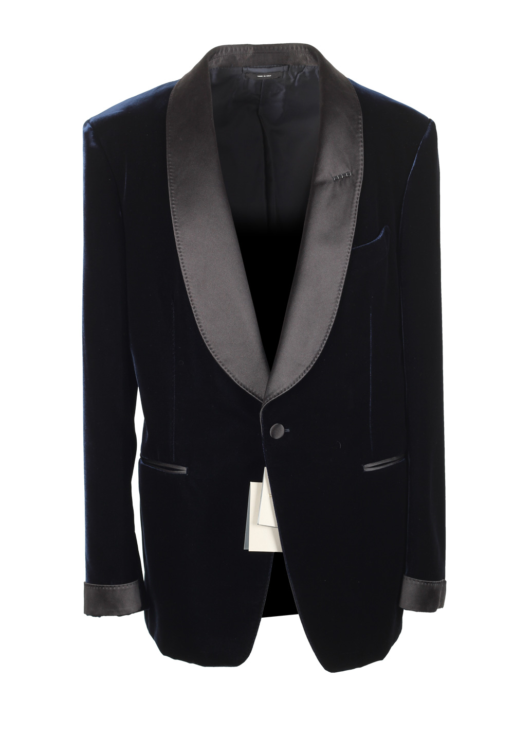 TOM FORD Shelton Navy Sport Coat Velvet Tuxedo Dinner Jacket Size 54 / 44R U.S. | Costume Limité