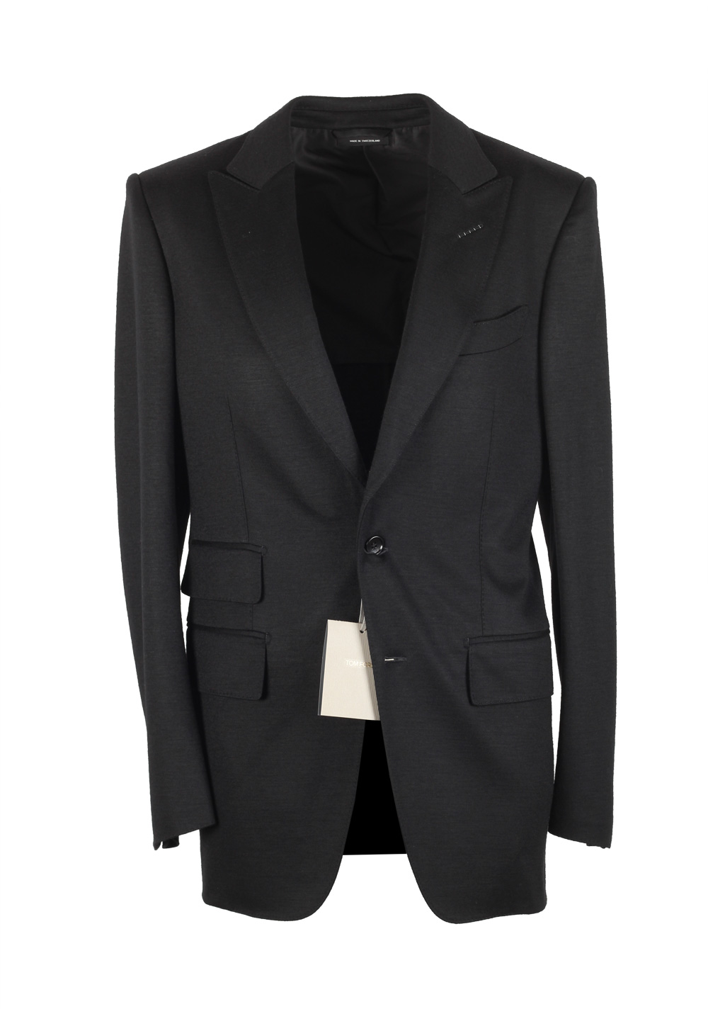 TOM FORD Atticus Black Suit Size 46 / 36R U.S. In Wool | Costume Limité
