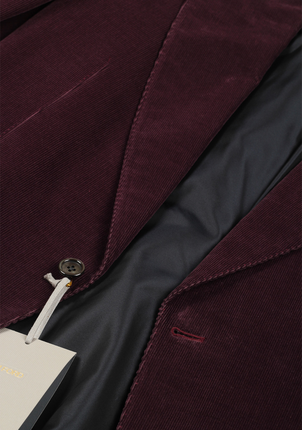 TOM FORD Alexander Corduroy Aubergine Suit Size 48 / 38R U.S. Fit Z | Costume Limité