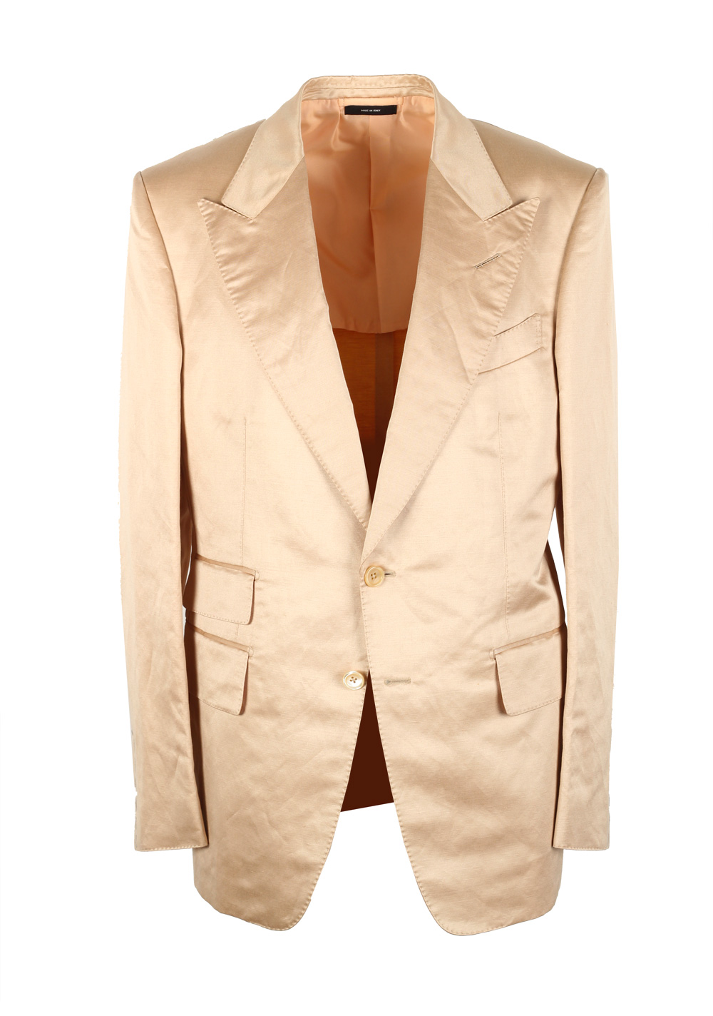 TOM FORD Shelton Gold Sport Coat In Silk Blend | Costume Limité