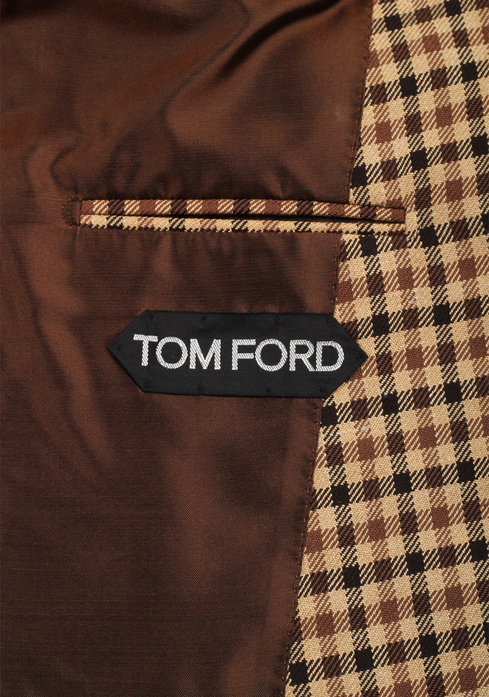 TOM FORD Atticus Checked Brown Sport Coat Size 50 / 40R U.S. | Costume Limité