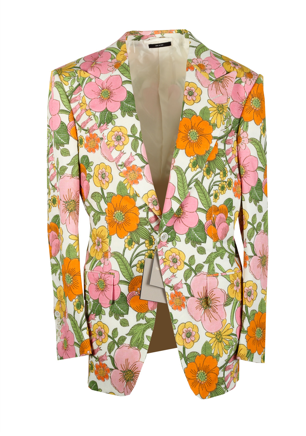 TOM FORD Atticus Floral 60s Sport Coat Size 46 / 36R U.S. | Costume Limité