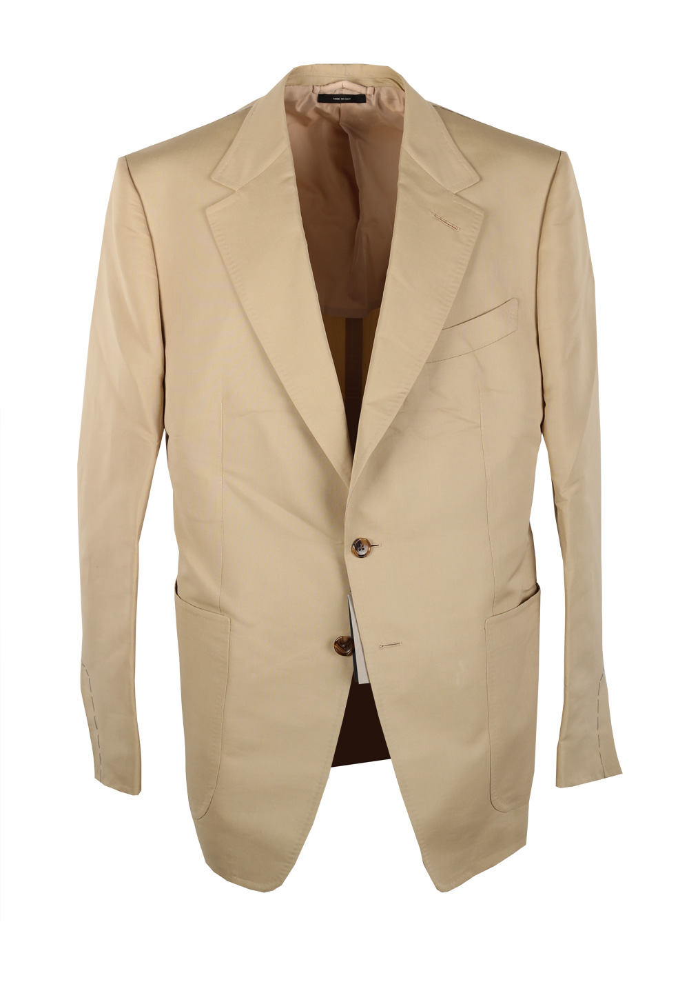 TOM FORD Shelton Beige Sport Coat In Silk Blend | Costume Limité