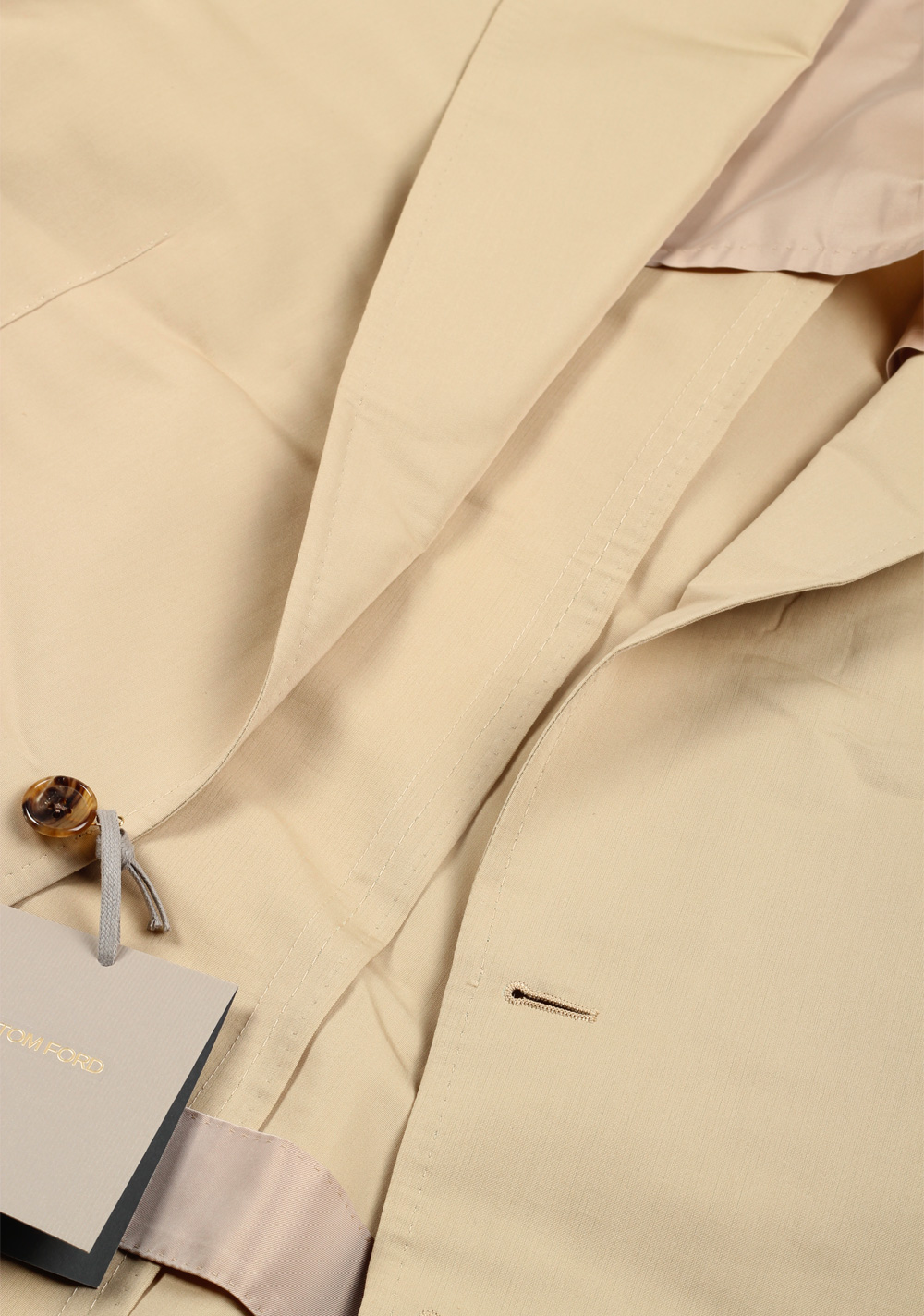 TOM FORD Shelton Beige Sport Coat In Silk Blend | Costume Limité