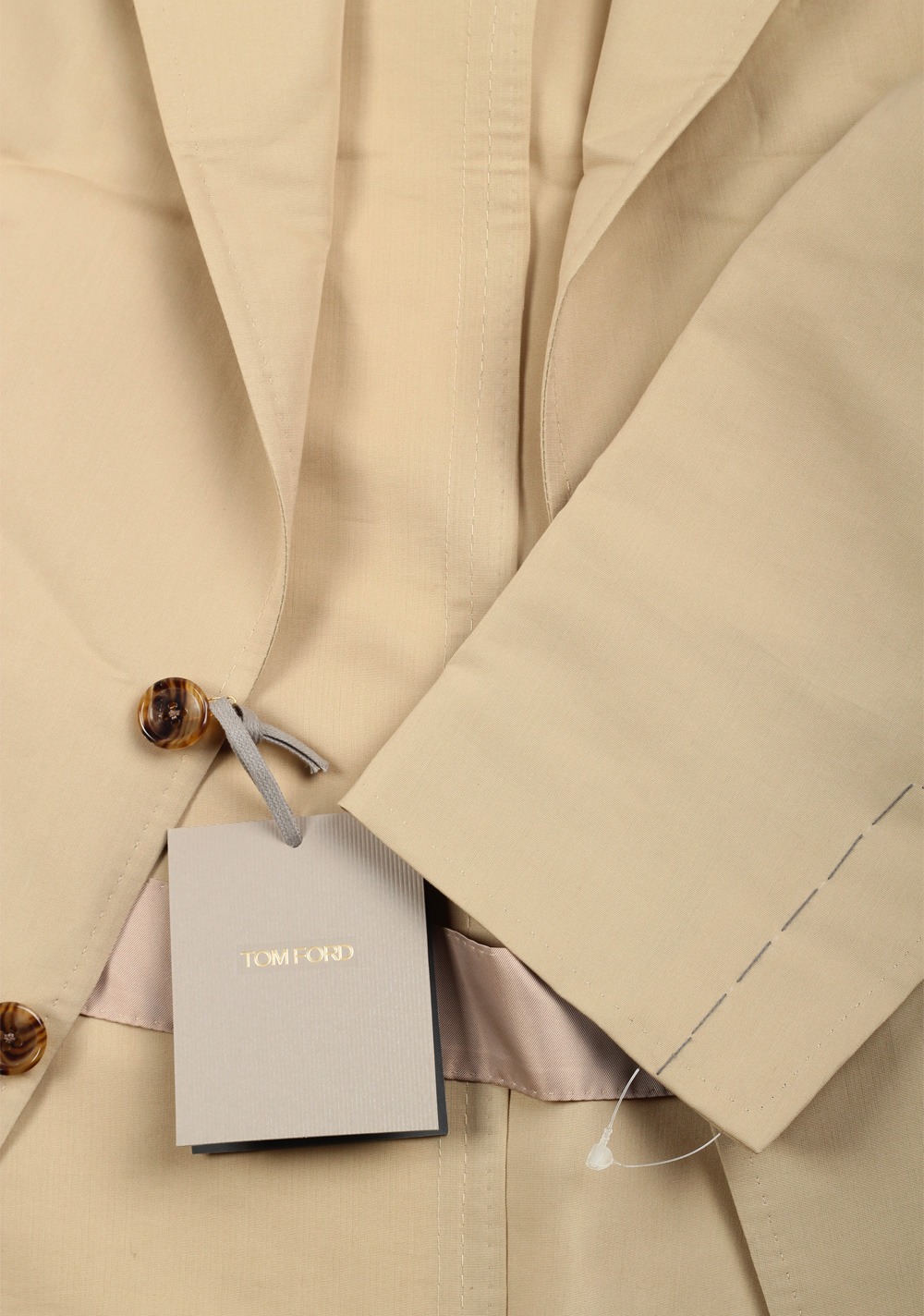 TOM FORD Shelton Beige Sport Coat In Silk Blend | Costume Limité