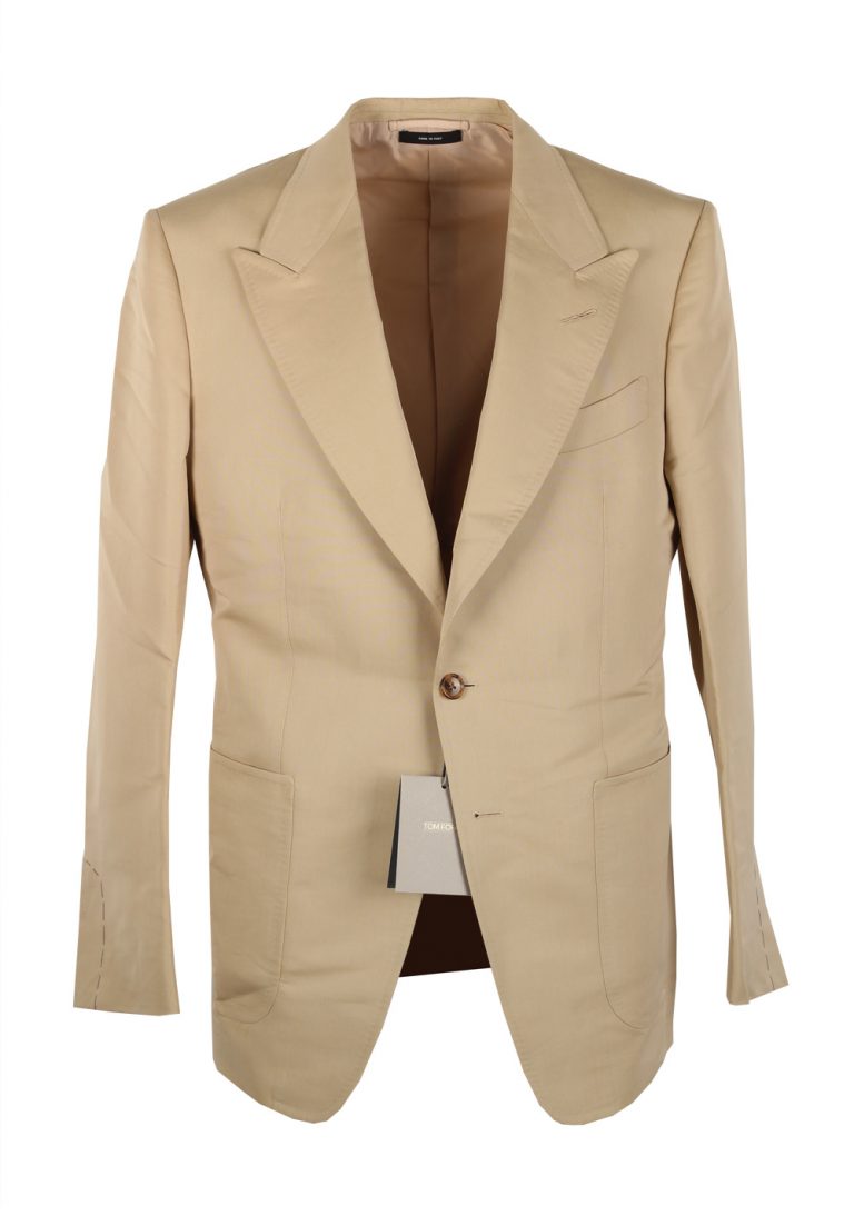 TOM FORD Shelton Beige Sport Coat Size 50 / 40R U.S. In Silk Blend - thumbnail | Costume Limité