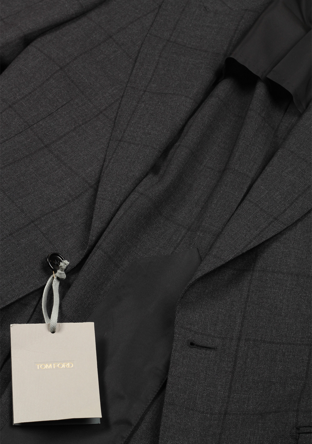 TOM FORD Shelton Checked Gray Suit | Costume Limité