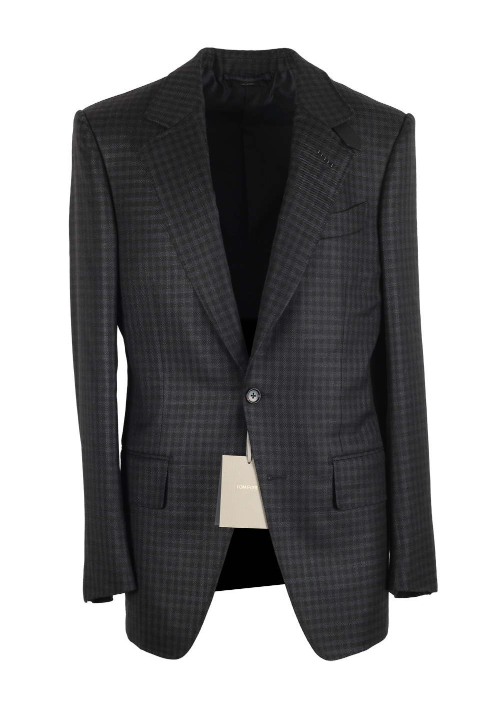 TOM FORD Atticus Gray Checked Sport Coat Size 46 / 36R U.S. | Costume Limité
