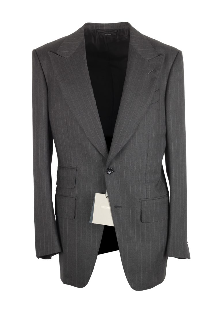 TOM FORD Atticus Gray Striped Sport Coat Size 46 / 36R U.S. - thumbnail | Costume Limité