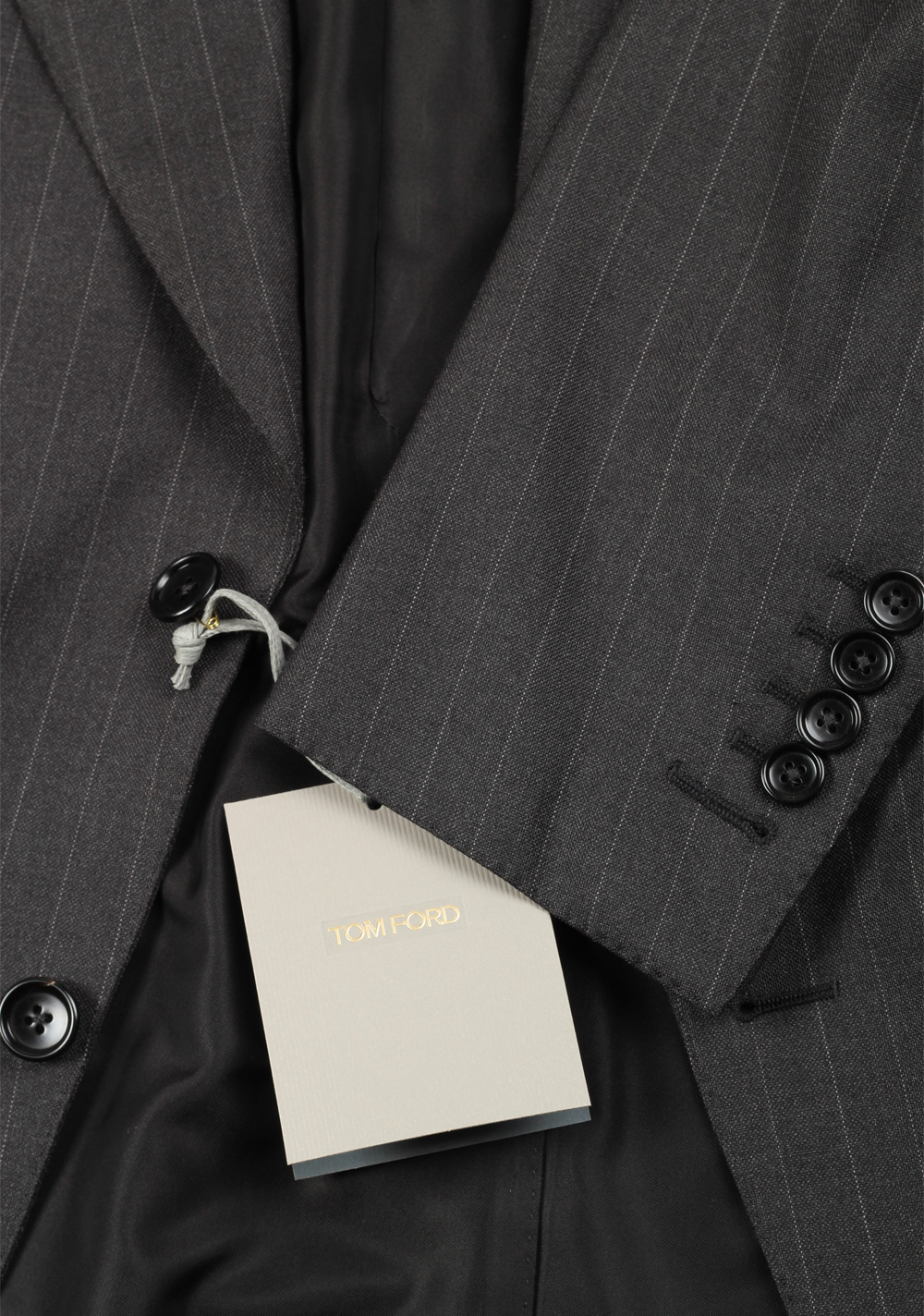 TOM FORD Atticus Gray Striped Sport Coat Size 46 / 36R U.S. | Costume Limité