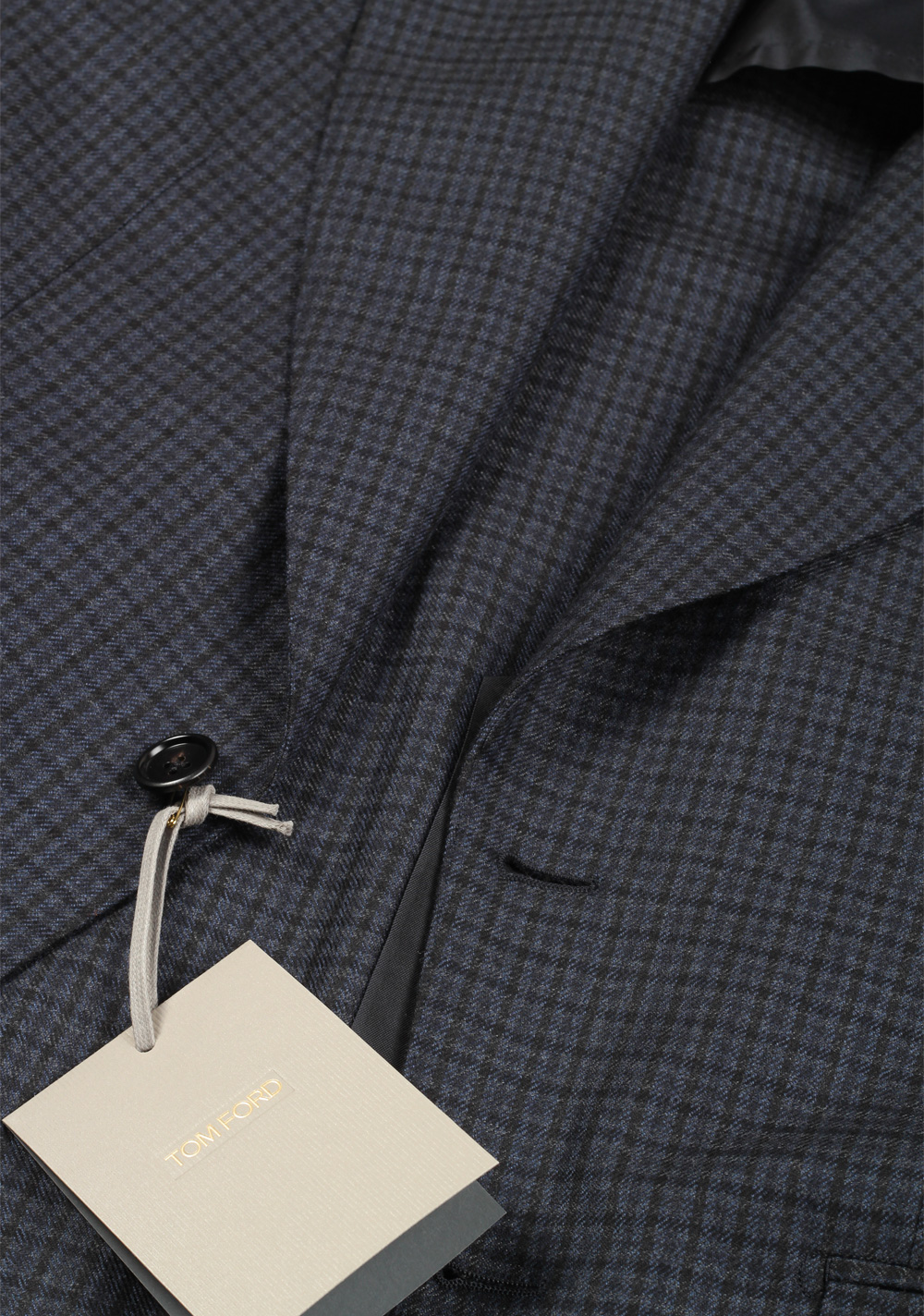 TOM FORD Atticus Blue Checked Sport Coat Size 46 / 36R U.S. | Costume Limité
