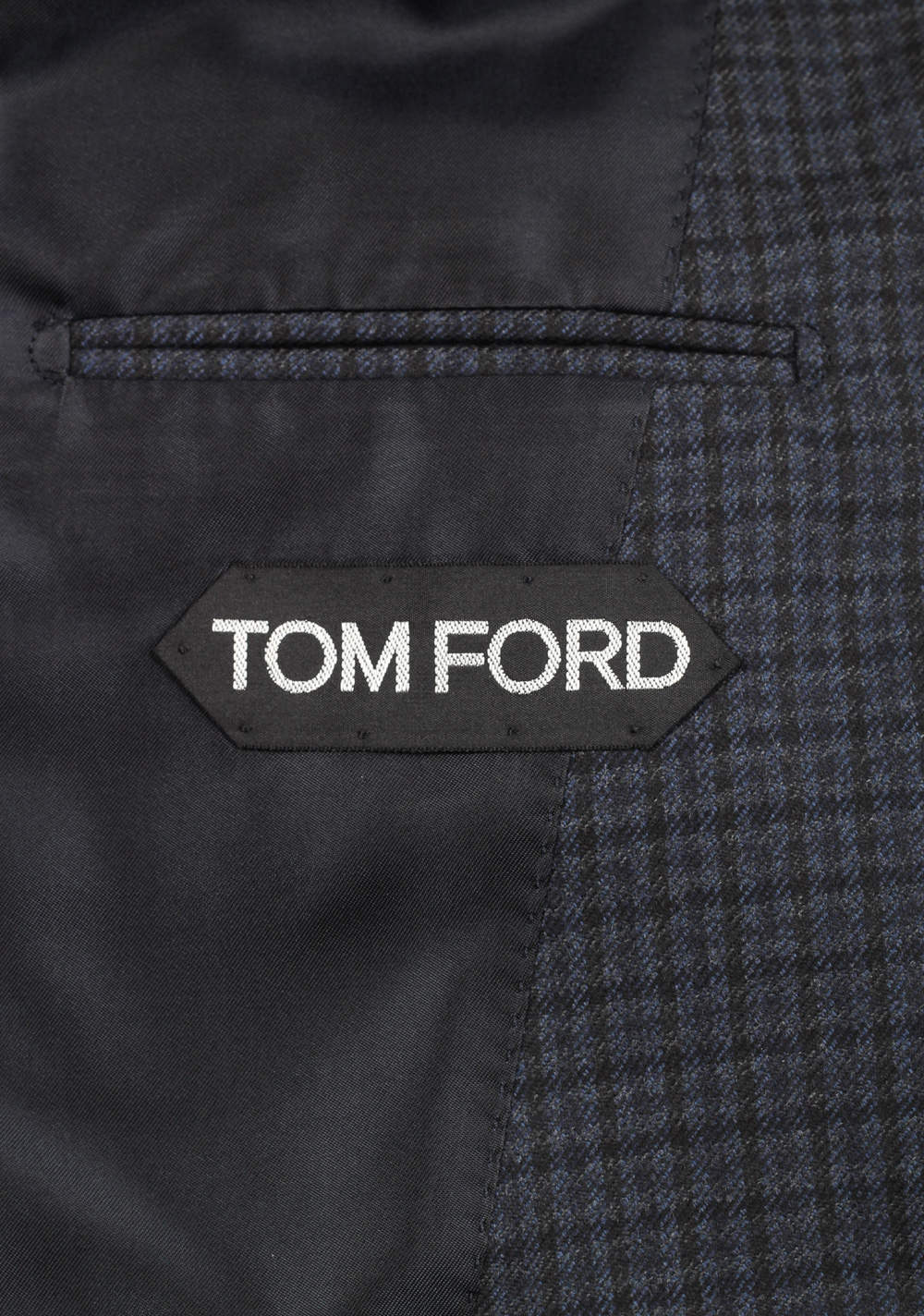TOM FORD Atticus Blue Checked Sport Coat Size 46 / 36R U.S. | Costume Limité