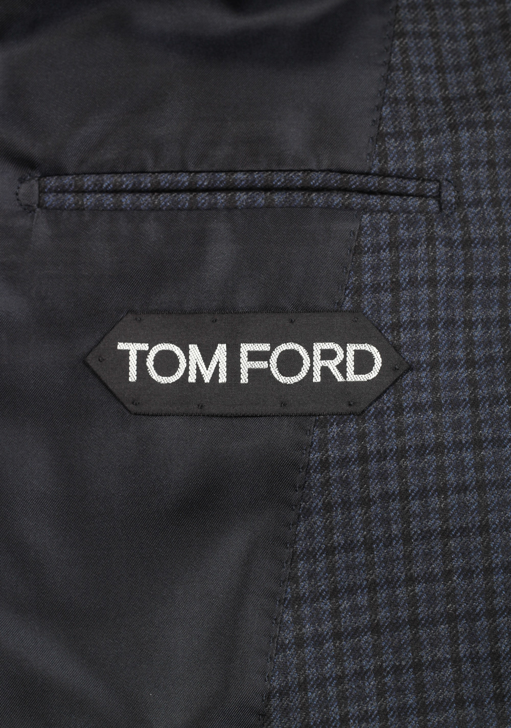 TOM FORD Atticus Blue Checked Sport Coat Size 46 / 36R U.S. | Costume Limité