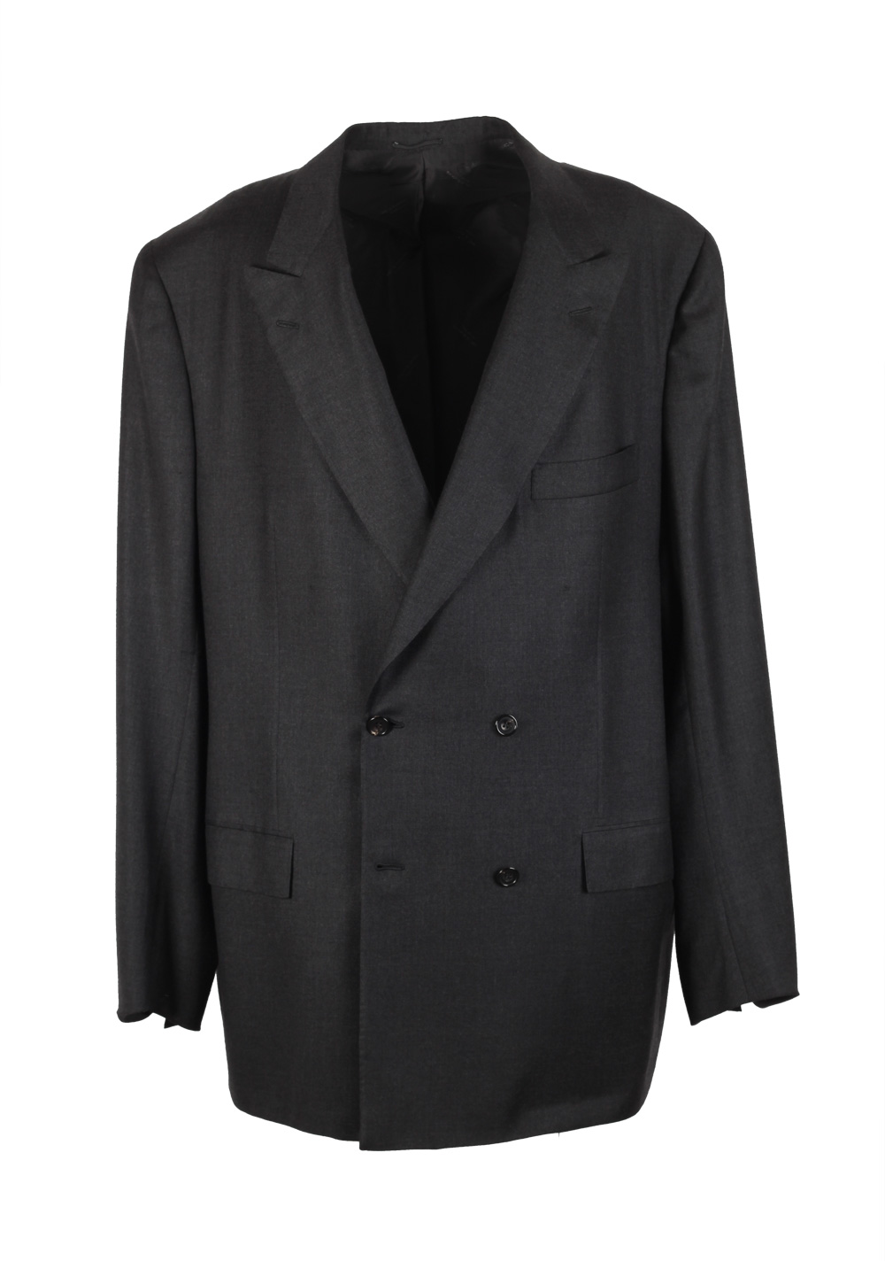 Kiton Double Breasted Suit Size 54L / 44L Long U.S. 100% Cashmere | Costume Limité