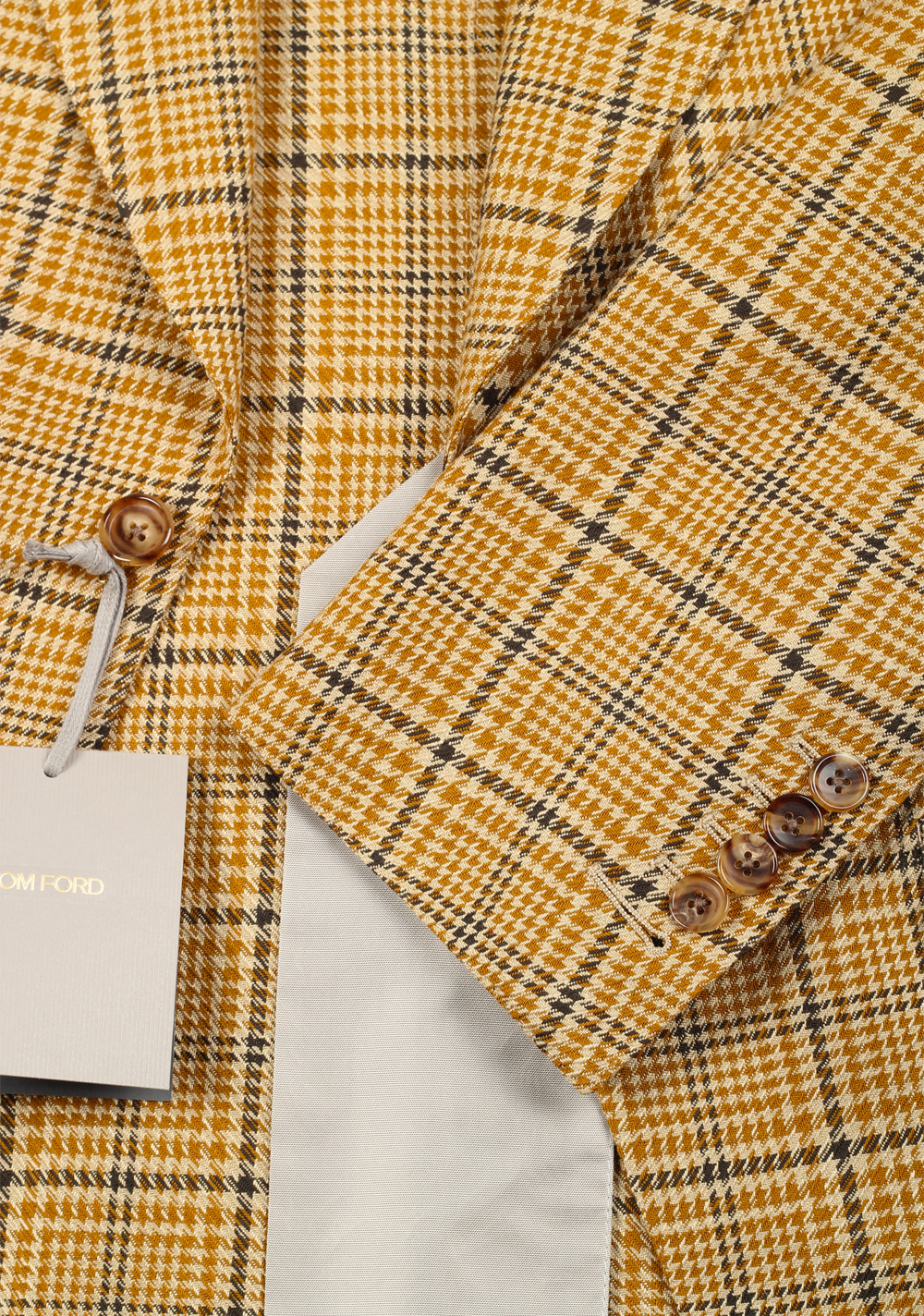 TOM FORD Atticus Yellow Checked Suit Size 46 / 36R U.S. | Costume Limité