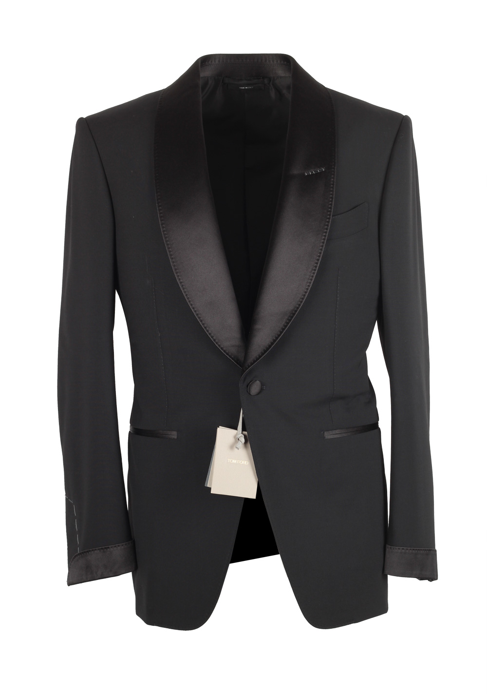 TOM FORD Atticus Black Tuxedo Smoking Suit Size 46C / 36S U.S. | Costume Limité