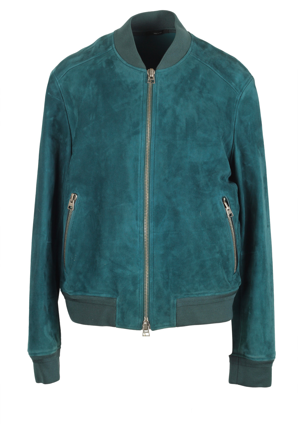 TOM FORD Green Lamb Suede Bomber Jacket  Size 50 / 40R U.S. | Costume Limité