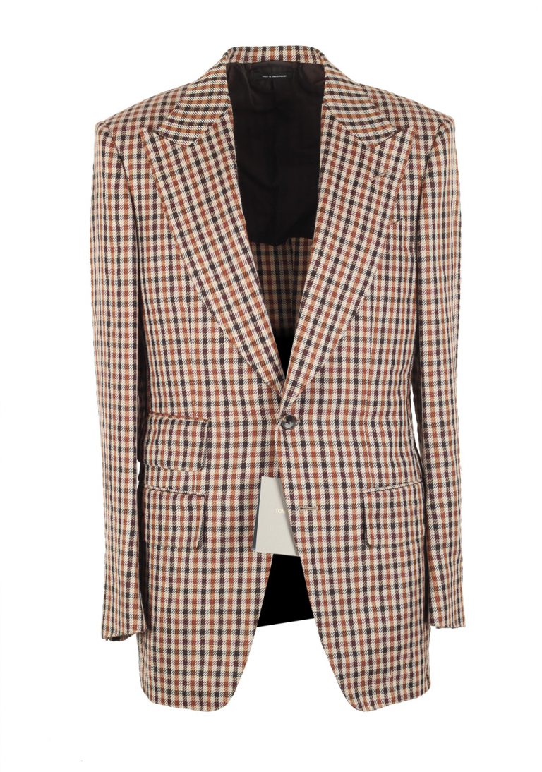 TOM FORD Atticus Brown Checked Sport Coat Size 46 / 36R U.S. - thumbnail | Costume Limité