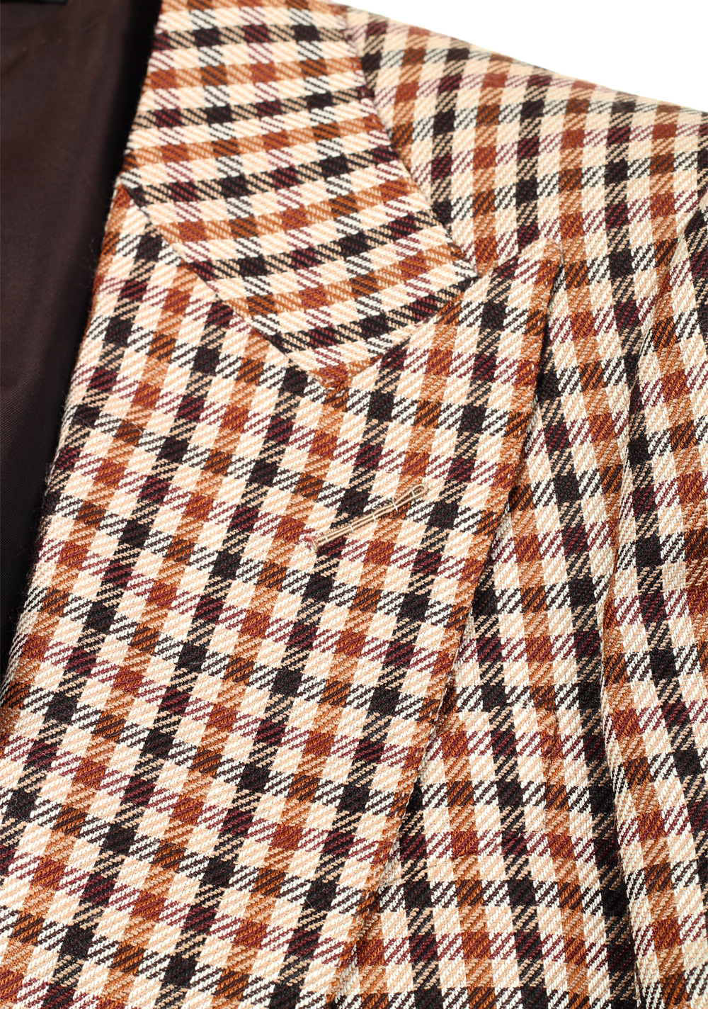 TOM FORD Atticus Brown Checked Sport Coat Size 46 / 36R U.S. | Costume Limité