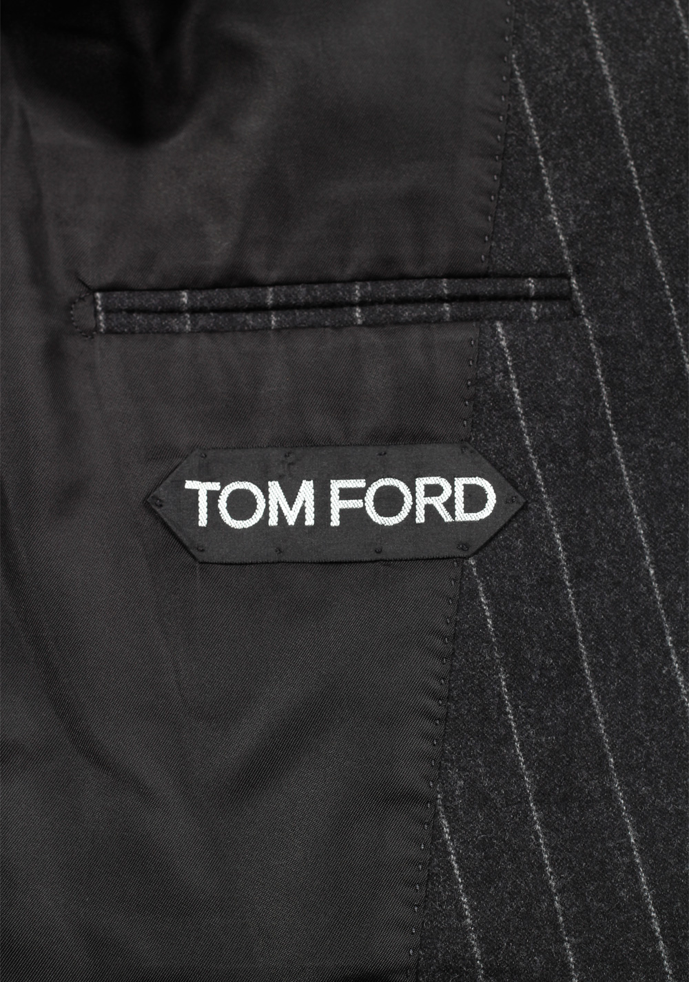 TOM FORD Atticus Flannel Gray Striped Sport Coat Size 46 / 36R U.S. | Costume Limité