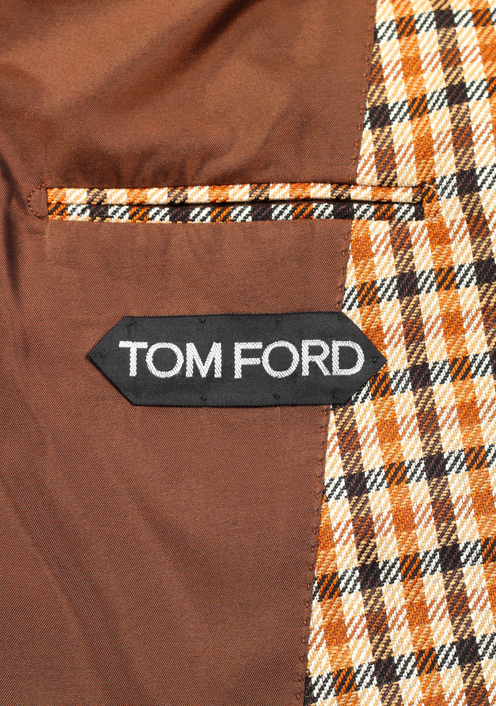 TOM FORD Atticus Brown Checked Sport Coat Size 46 / 36R U.S. | Costume Limité