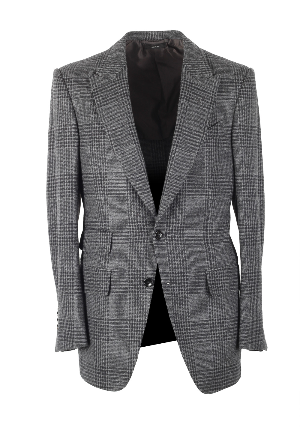 TOM FORD Atticus Gray Checked Sport Coat Size 46 / 36R U.S. | Costume Limité