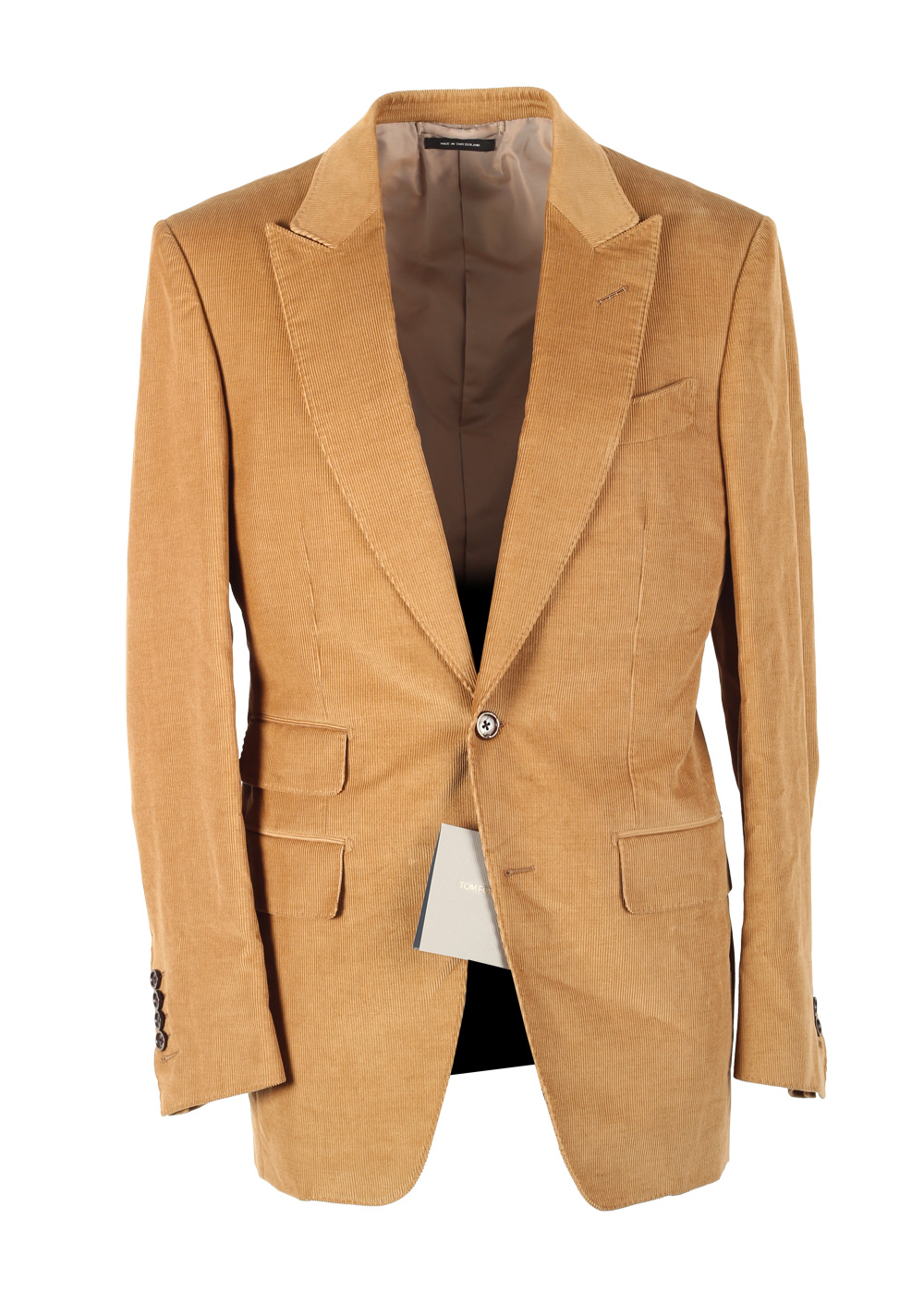 TOM FORD Atticus Beige Corduroy Sport Coat Size 46 / 36R U.S. | Costume Limité